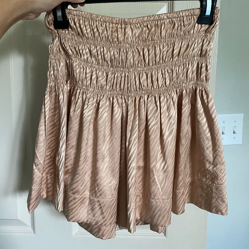 satin gold tiger print shorts